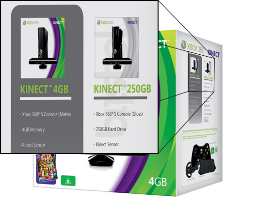 $400 Xbox 360 Kinect bundle with 250GB HD coming November 4